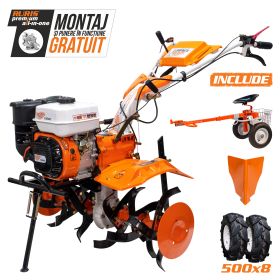 Motosapatoare RURIS 731ACC2 + roti cauciuc 5.00-8 + rarita + accesoriu tractat  8,5 CP