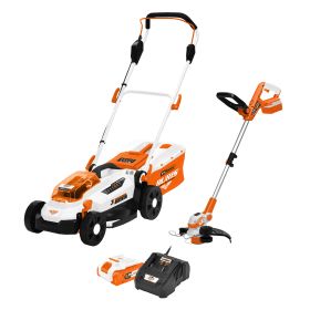 Pachet - Peluza Perfecta { Masina de tuns gazon RURIS RXI 3324e + Trimmer RURIS 2024e + Kit acumulator + incarcator RURIS Alfa Up 2424e} 