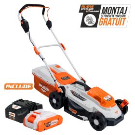 Masina de tuns gazon pe Acumulator RURIS RXI 3324e power alfa up {contine acumulator+incarcator}