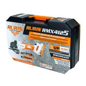Polizor unghiular pe acumulator RURIS RMX 4125 POWER ALFA UP {contine acumulator 4Ah+incarcator}