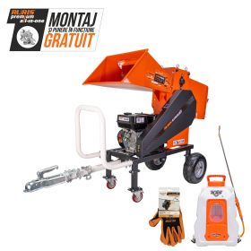 Pachet Livada Curata - Tocator de crengi RURIS STB 800 + Pulverizator electric RURIS RSE 1800 PRO + manusi de protectie RURIS Full Grip, size L